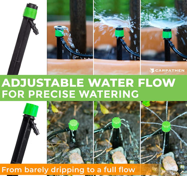 Larger barb connector - high water pressure or tubing expansion will not blow off your emitters